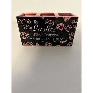 Lashes Diamonds Are a Girl's Best‎ Friend Makeup Brush Holder Organizer